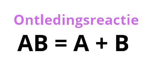 Diagram dat een ontledingsreactie uitlegt